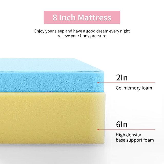 Artemisia 8" Memory Foam Mattress White - Sweet Dreams Bedding & Furn (PA)
