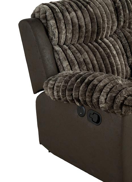Dionysus Manual Glider Recliner Brown
