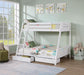 Emilee Twin/Full Bunk Bed White, Grey, Espresso, & Black - Sweet Dreams Bedding & Furn (PA)
