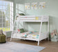 Emilee Twin/Full Bunk Bed White, Grey, Espresso, & Black - Sweet Dreams Bedding & Furn (PA)