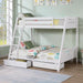 Emilee Twin/Full Bunk Bed White, Grey, Espresso, & Black - Sweet Dreams Bedding & Furn (PA)