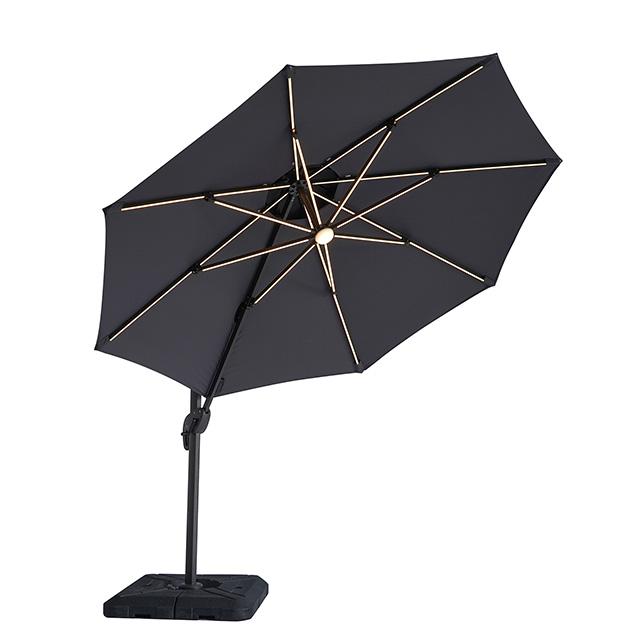 Nuti 10 Ft Round Umbrella w/ LED Light + 37" Large Base - Sweet Dreams Bedding & Furn (PA)