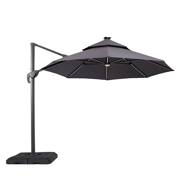 Nuti 10 Ft Round Umbrella w/ LED Light + 37" Large Base - Sweet Dreams Bedding & Furn (PA)
