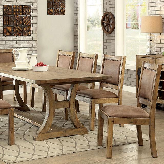 GIANNA Rustic Pine 96" Dining Table - Sweet Dreams Bedding & Furn (PA)