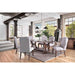 Gianna Rustic Pine/Ivory Wingback Chair (2/CTN) - Sweet Dreams Bedding & Furn (PA)