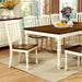 HARRISBURG Vintage White/Dark Oak Dining Table w/ 18" Butterfly Leaf - Sweet Dreams Bedding & Furn (PA)