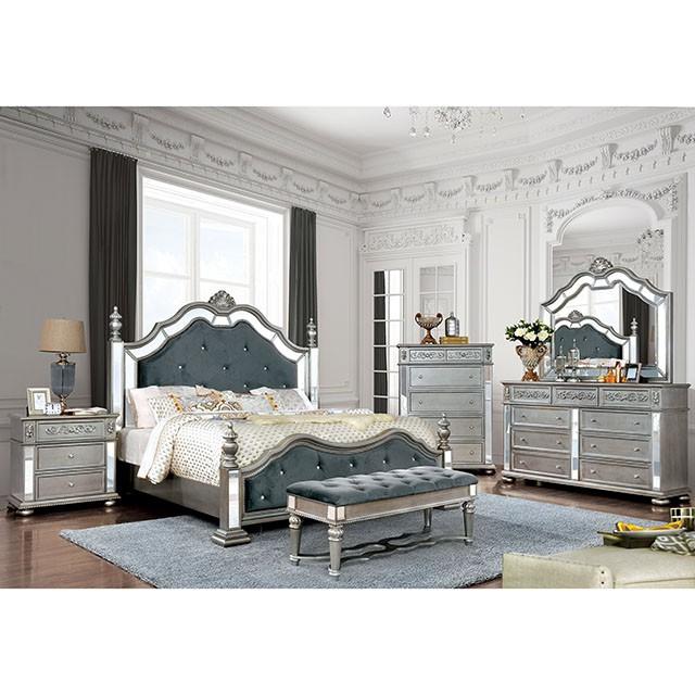 Azha Silver/Gray Bench - Sweet Dreams Bedding & Furn (PA)