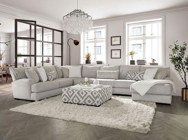 HERMISTON Ottoman, Gray - Sweet Dreams Bedding & Furn (PA)