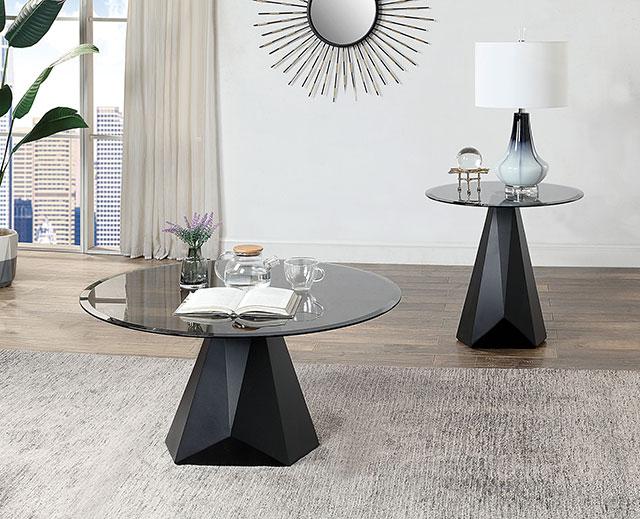 BISHOP End Table, Black/Gray - Sweet Dreams Bedding & Furn (PA)