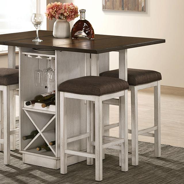 BINGHAM Counter Ht. Table w/ 2 x 15" Leaves - Sweet Dreams Bedding & Furn (PA)