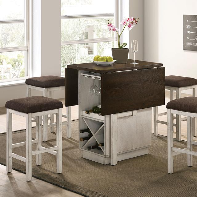 BINGHAM Counter Ht. Table w/ 2 x 15" Leaves - Sweet Dreams Bedding & Furn (PA)