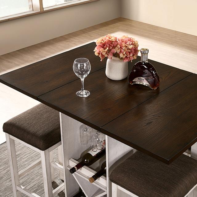 BINGHAM Counter Ht. Table w/ 2 x 15" Leaves - Sweet Dreams Bedding & Furn (PA)