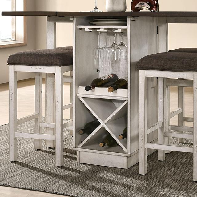 BINGHAM Counter Ht. Table w/ 2 x 15" Leaves - Sweet Dreams Bedding & Furn (PA)