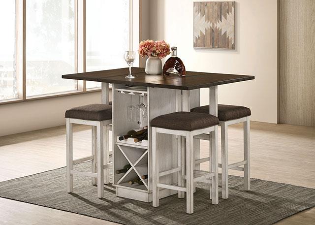 BINGHAM Counter Ht. Table w/ 2 x 15" Leaves - Sweet Dreams Bedding & Furn (PA)