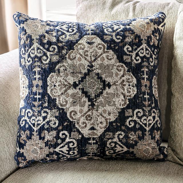 BELSIZE Sofa, Beige/Navy - Sweet Dreams Bedding & Furn (PA)