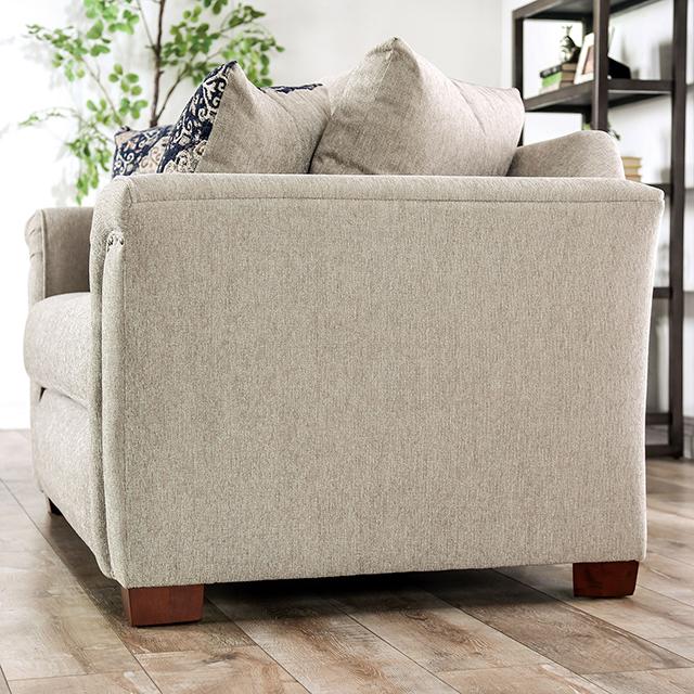 BELSIZE Sofa, Beige/Navy - Sweet Dreams Bedding & Furn (PA)