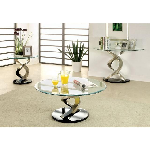 NOVA Satin Plated/Black Sofa Table - Sweet Dreams Bedding & Furn (PA)