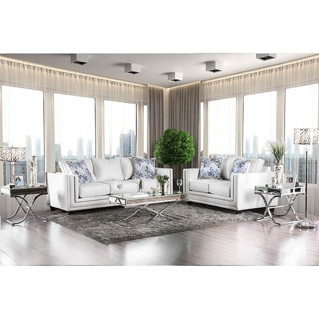 Ilse Off-White/Blue Sofa - Sweet Dreams Bedding & Furn (PA)