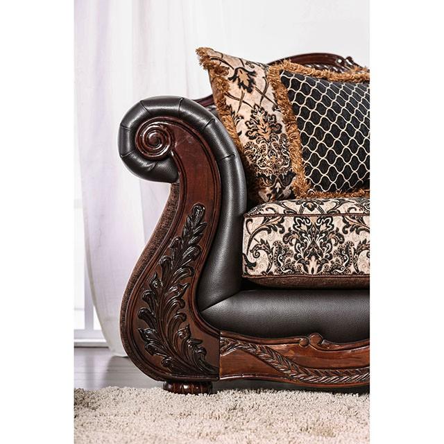 JAMAEL Brown/Espresso Sofa - Sweet Dreams Bedding & Furn (PA)
