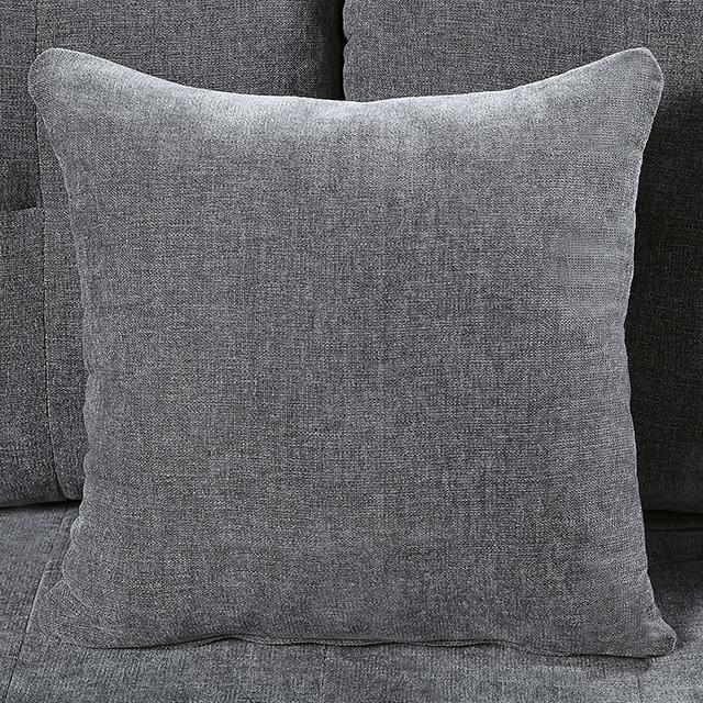 LYNDA Sofa w/ Pillows, Dark Gray - Sweet Dreams Bedding & Furn (PA)