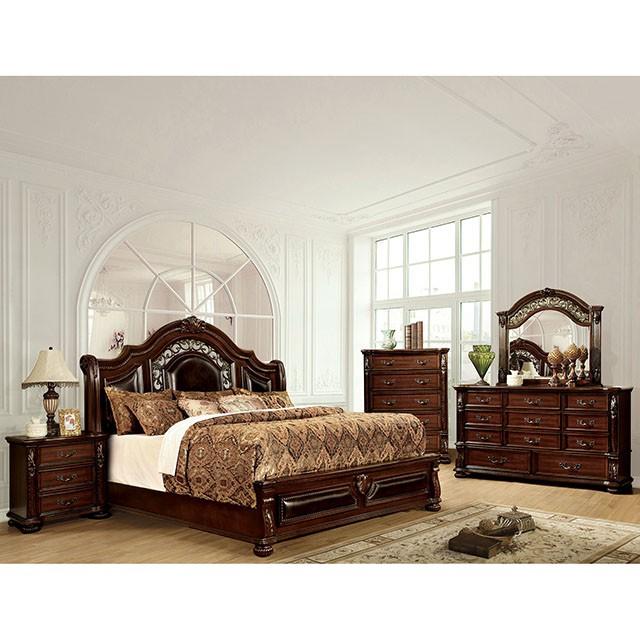 Flandreau Brown Cherry/Espresso Queen Bed