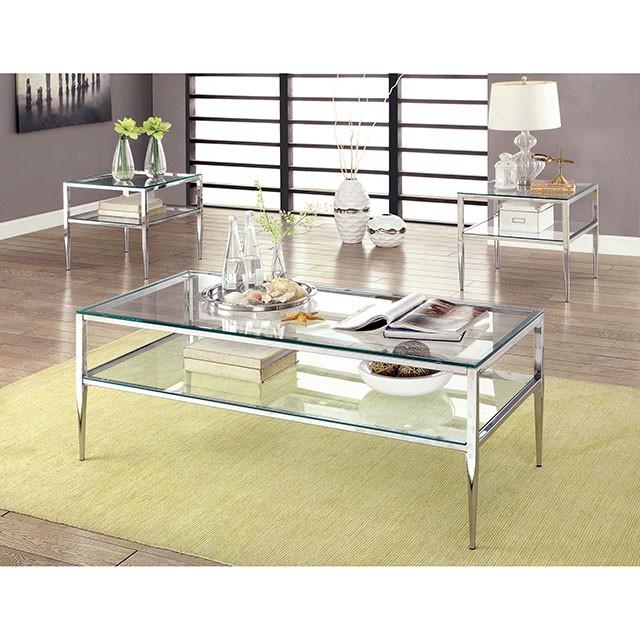 TANIKA Chrome End Table, Chrome - Sweet Dreams Bedding & Furn (PA)