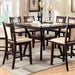 BRENT II Dark Cherry/Ivory Counter Ht. Table w/ Insert - Sweet Dreams Bedding & Furn (PA)