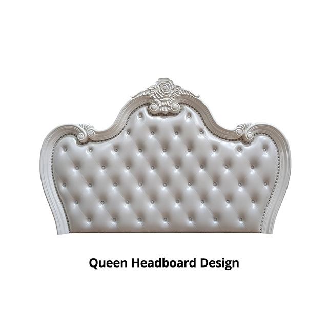 Ventresca 4 & 5 Piece Queen Bedroom Set White & Chrome