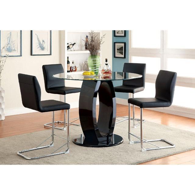 LODIA II Black Round Counter Ht. Table - Sweet Dreams Bedding & Furn (PA)
