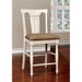 SABRINA Off White/Cherry Ctr.Ht. Chair, Cherry & White (2/CTN) - Sweet Dreams Bedding & Furn (PA)