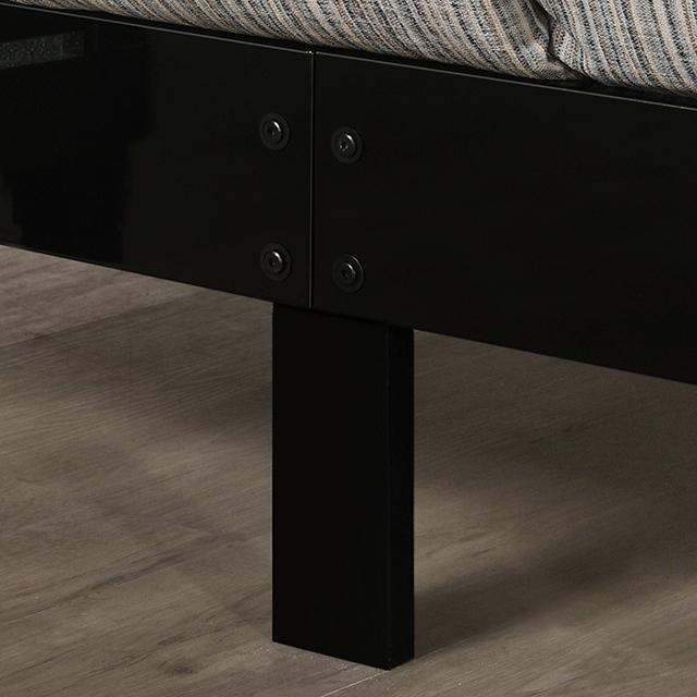 MAGDEBURG Cal.King Bed, Black & White
