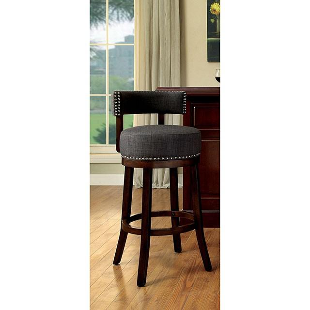 LYNSEY Dark Oak/Gray 29" Bar Stool - Sweet Dreams Bedding & Furn (PA)