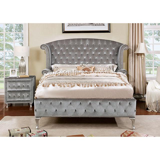 Alzir Gray Night Stand - Sweet Dreams Bedding & Furn (PA)
