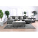 Lowry Gray Sectional w/ Ottoman - Sweet Dreams Bedding & Furn (PA)