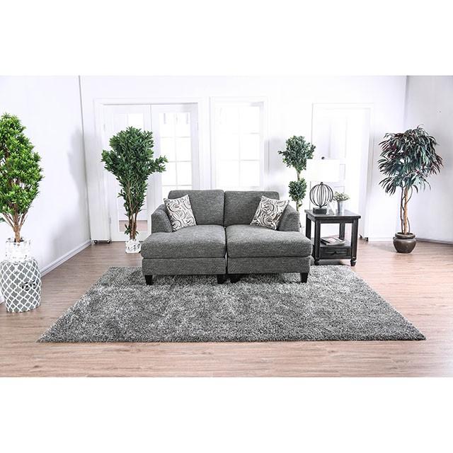 Lowry Gray Sectional w/ Ottoman - Sweet Dreams Bedding & Furn (PA)