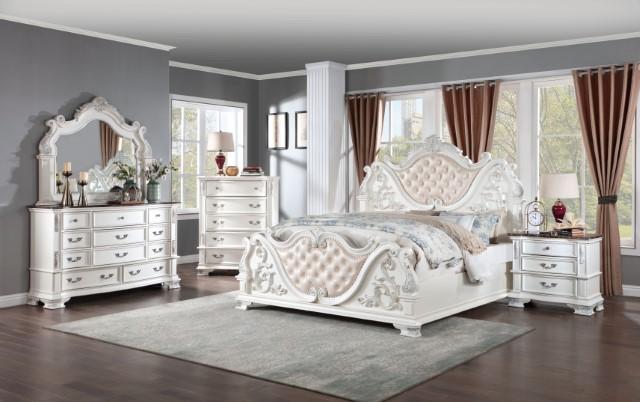 ESPARANZA Night Stand, Pearl White - Sweet Dreams Bedding & Furn (PA)