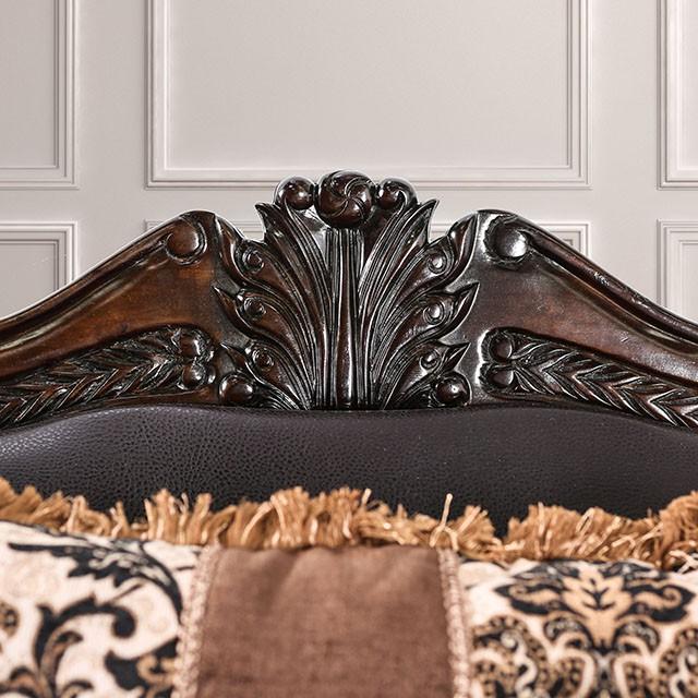 JAMAEL Brown/Espresso Sofa - Sweet Dreams Bedding & Furn (PA)