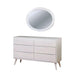 LENNART II White Oval Mirror - Sweet Dreams Bedding & Furn (PA)
