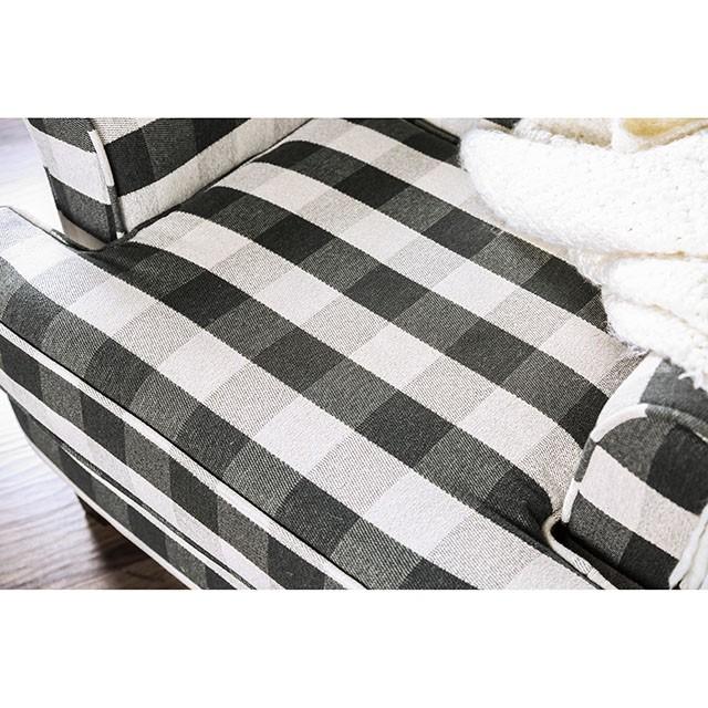 Patricia Ivory/Black Stripe Chair - Sweet Dreams Bedding & Furn (PA)