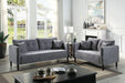 LYNDA Loveseat w/ Pillows, Dark Gray - Sweet Dreams Bedding & Furn (PA)