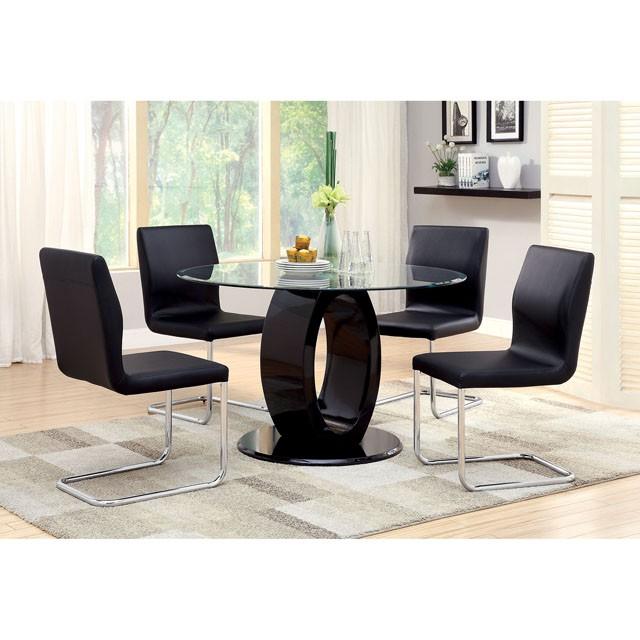 LODIA I Black/Silver Side Chair - Sweet Dreams Bedding & Furn (PA)