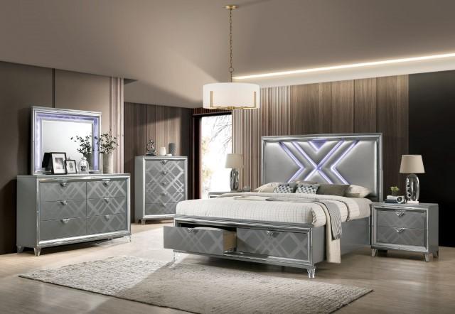 Emmeline 4 & 5 Piece Queen Bedroom Set Gray & White - Sweet Dreams Bedding & Furn (PA)