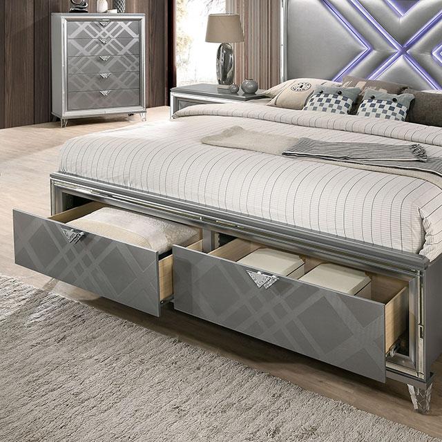 Emmeline 4 & 5 Piece Queen Bedroom Set Gray & White - Sweet Dreams Bedding & Furn (PA)