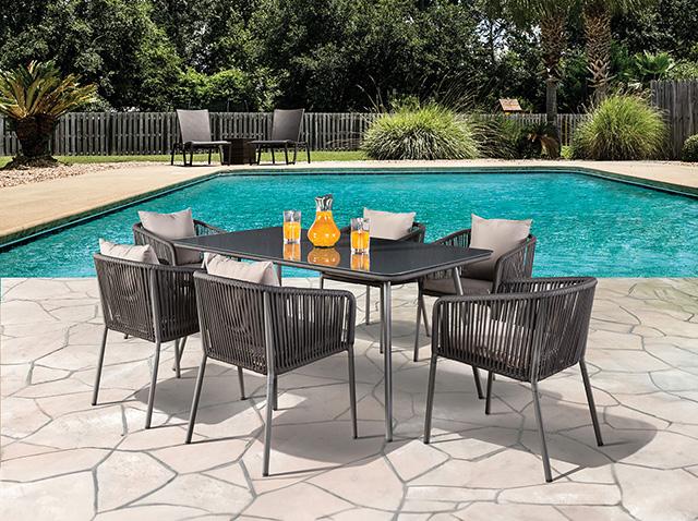 Tushari 8 Pc. Outdoor Dining Set - Sweet Dreams Bedding & Furn (PA)