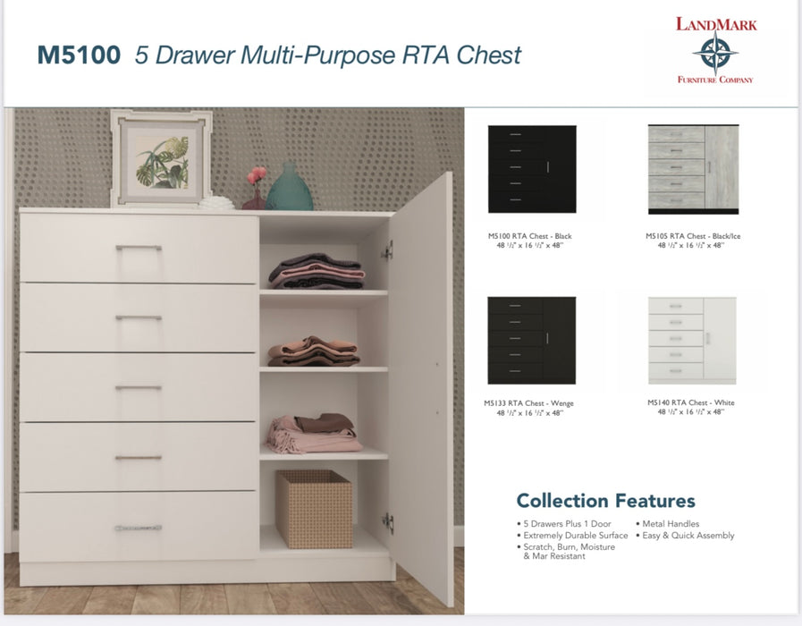 5 Drawer Multi Purpose Chest