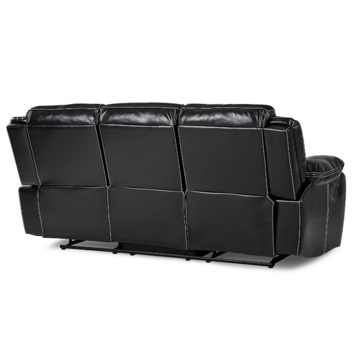 Bastrop Double Reclining Sofa in Black 8230BLK-3