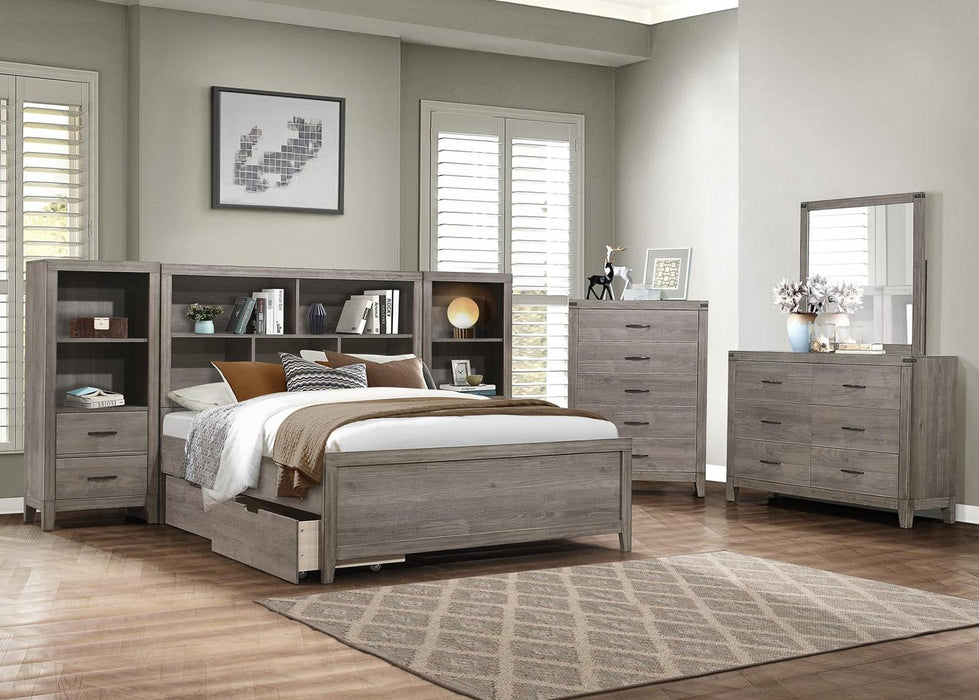 Woodrow Full Platform Bed in Gray 2042NBF-1*