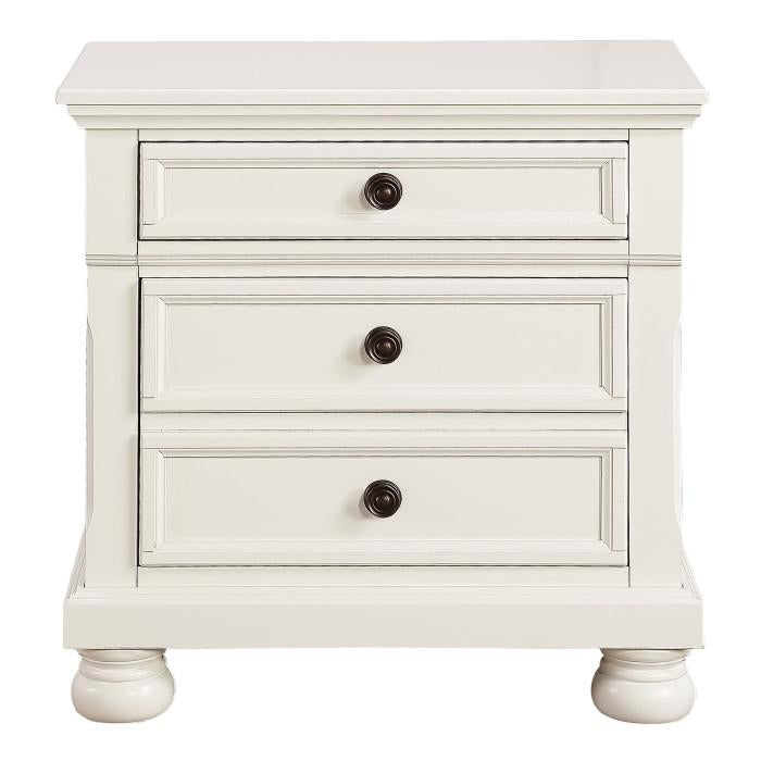 Laurelin 3 Drawer Nightstand in White 1714W-4 image