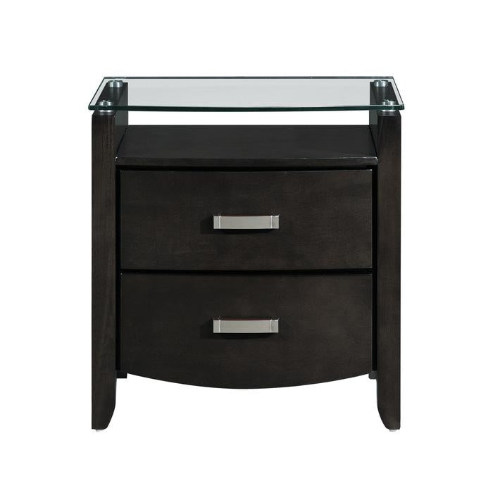 Lyric 2 Drawer Nightstand in Brownish Gray 1737NGY-4 image