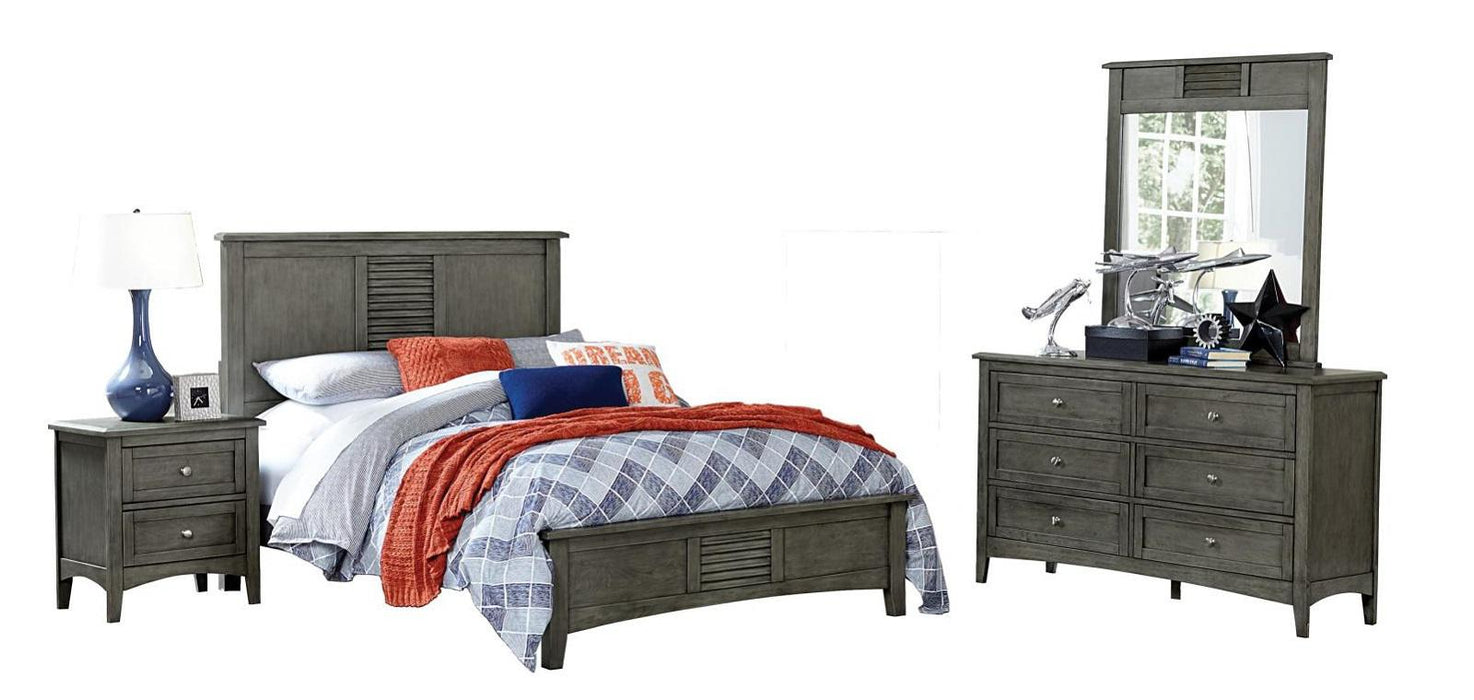 Garcia Full Panel Bed in Gray